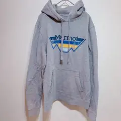 Marmot パーカー グレー フード付きパーカー 裏起毛 大きめ