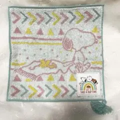 ユニバーサルスタジオジャパン スヌーピー タオルハンカチ タッセル付き