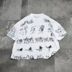 古着 シルエット◎ ラクダ プリントTシャツ Tシャツ 半袖Tシャツ
