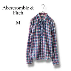 Abercrombie & Fitch レディース　長袖ギンガムチェックシャツのサムネイル