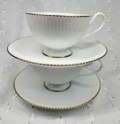 未使用✨ノリタケ 金彩 ホワイト カップ&ソーサー ダイヤモンドコレクション