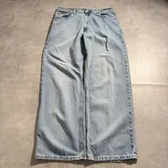 古着 90s トミーヒルフィガー ジーンズ 極太 デニム ワイド パンツ ブルー