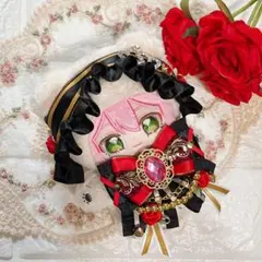 【33】ぬい服 リボン・ヘッドドレスセット BKのサムネイル