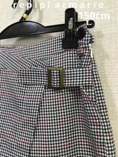 チェック柄キュロットスカートXS140〜150cm