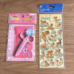 ディズニー　バンビ　Bambi ステッカー　シール　ケース付き　まゆカットばさみ