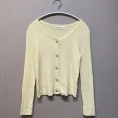 LAISSÉ PASSÉ（レッセパッセ）　フラワーボタンリブカーディガンのサムネイル