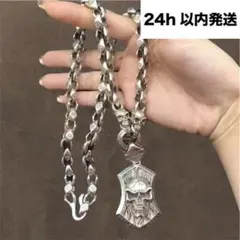 ネックレス　スカル　骸骨　銀スカル　ヴィンテージ　レトロ　vintage　重量感