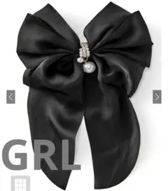 GRL パールサテンリボンバレッタ[fy011]