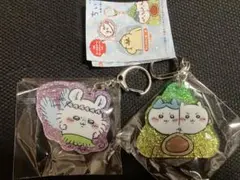 ちいかわ人魚の島のひみつ ラメアクリルキーホルダー ちいかわハチワレ モモンガ