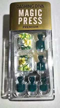 S*U様 フットネイルチップ 直ぐに着けられる グリーン 花柄