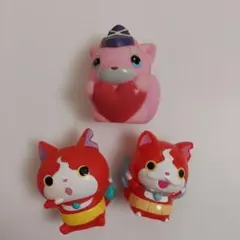 妖怪ウォッチ ソフビ人形 フィギュア ジバニャン2体&キュン太郎 3点セット