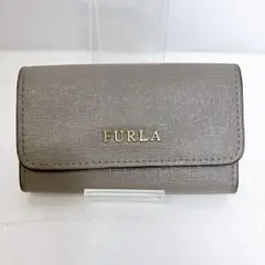 6123◯ FURLA フルラ キーケース 6連 レザー グレージュ