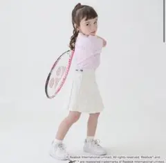 新品未使用品★petit main Reebok ロゴプリーツスカパン