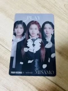 TWICE MISAMO PLAY タワレコ特典 クリアトレカ