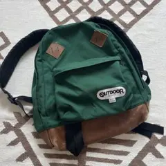 レアOUTDOOR バックパック グリーンレザーボトム90