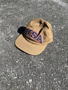 ビバUSA！！ ロゴ Cap ブラウン ノーブランド 古着