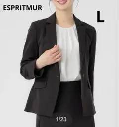【新品・タグ付き】エスプリミュール　テーラードジャケット　ブラック　L