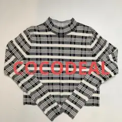 COCODEAL　ココディールリブボーダーニット トップス