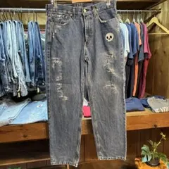 Levi's スカル刺繍 ダメージデニムパンツのサムネイル