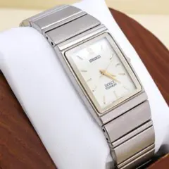 稼働 SEIKO Dolce 腕時計 チタン スクエア ゴールド 3456