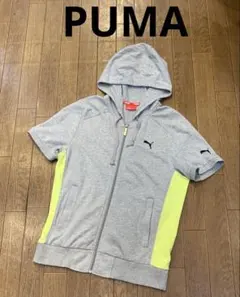PUMA プーマ フーディ 半袖ジップアップパーカー Mサイズ