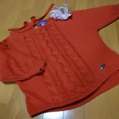 BURBERRY BLUE LABEL✨ざっくりコットンニット✨３８✨オレンジ