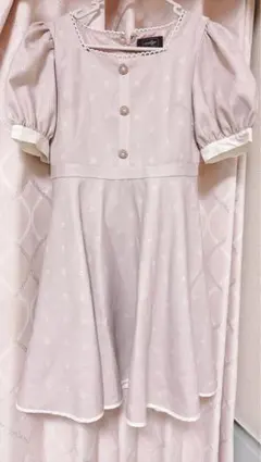 美品☆evelyn モノグラム柄 半袖ワンピースのサムネイル