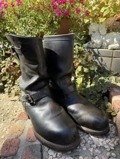 【大幅値下げ】CHIPPEWA エンジニアブーツ 26cm ヴィンテージ 80s USA製 CHIPPEWA チペワ プリント黒タグ スチールトゥ