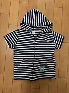 【美品】Lee 130 キッズ用ストライプパーカー リー　フード付き