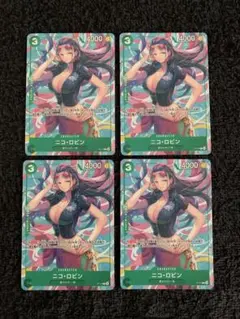 ワンピースカード ニコ・ロビンP-111 ４枚　交流会プロモカード