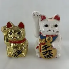 招き猫 2体セット 大当たり しあわせこいこい - メルカリ