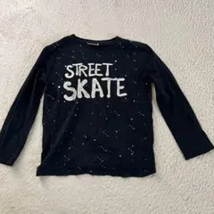 ZARA キッズ長袖カットソー 黒　122cmサイズ7 Tシャツ