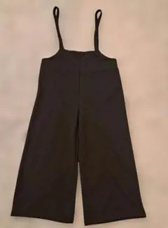 サロペット ワイド パンツ　黒　ブラック