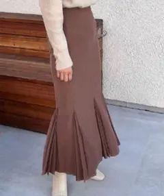 ジュノア JUNOAH マーメイドスカート M 茶色 ブラウン 美品 レディース