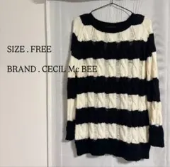 CECI Mc BEE ケーブルニットセーター フリーサイズ