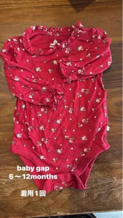 baby gap 赤い花柄ロンパース 6〜12ヶ月