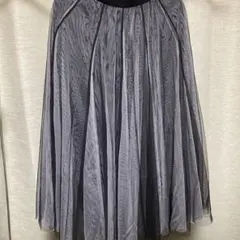 グレー プリーツスカート Fサイズ