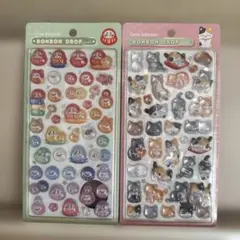 正規品　ボンボンドロップシール　和柄　だるま　和猫シール ２個セット　即購入歓迎
