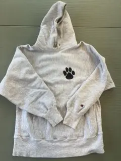 Champion リバースウィーブ パーカー　スウェット　グレー　肉球リバース