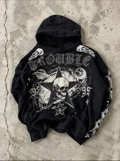 00s archive HYDROGEN SKULL logo hoodie - メルカリ