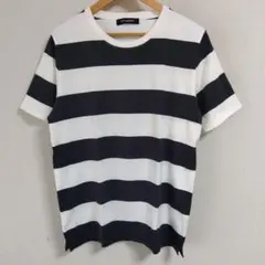 NUMBER (N)INE DENIM Tシャツ 白黒 ボーダー カットソー - メルカリ