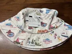 新品タグ付き！ディズニーリゾート　マップ柄　ハット