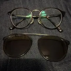 度入り　度付き　Jins サングラス　メガネ　マグネット レトロ