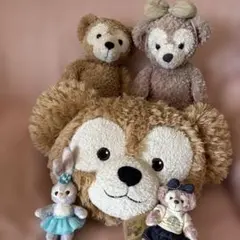 5点セット　ダッフィーシェリーメイぬいぐるみとキーホルダー