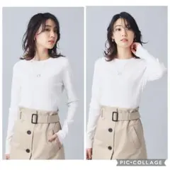 定価16500円 アンタイトル 白 ニット リブニット 4