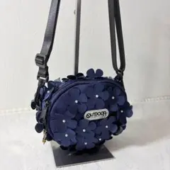 MUVEIL×OUTDOOR/フラワー斜め掛けポシェット/コラボショルダーバッグ