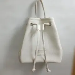 ADAM ET ROPE 巾着型 ハンドバッグ ホワイト