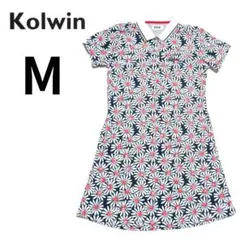 コルウィン 花柄 ポロ ゴルフ レディース 半袖ワンピース アイクール M