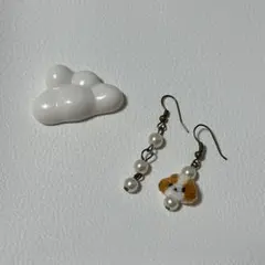 シーズー 犬 フックピアス アクセサリー パンチニードル ハンドメイド