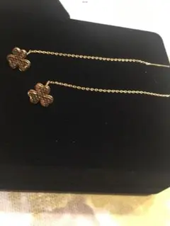 CELINE セリーヌ K10 ピンクゴールド マカダム チェーン ピアス 片耳 CELINE セリーヌ K10 ピンクゴールド マカダム チェーン ピアス 片耳